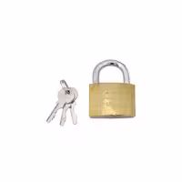 قفل آویز سایز 50 طرح برنجی 3 کلید معمولی NOBLE