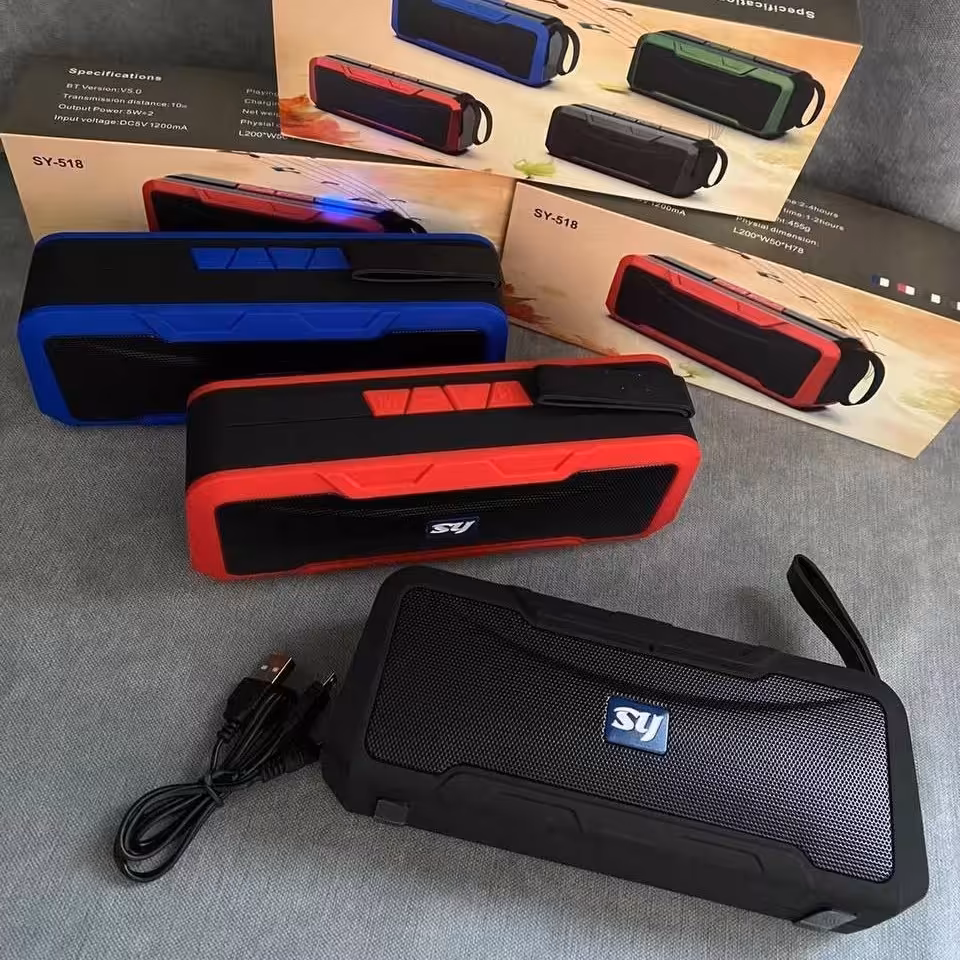 اسپیکر بلوتوثی قابل حمل مدل sY-518 رم خور و فلاش خور 