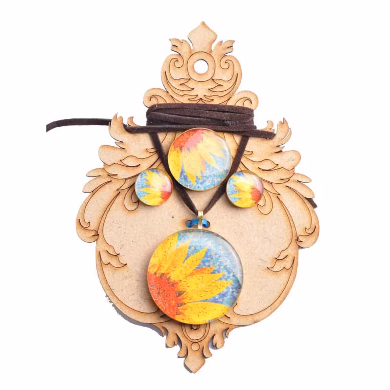 نیم ست زنانه مدل گل آفتابگردان