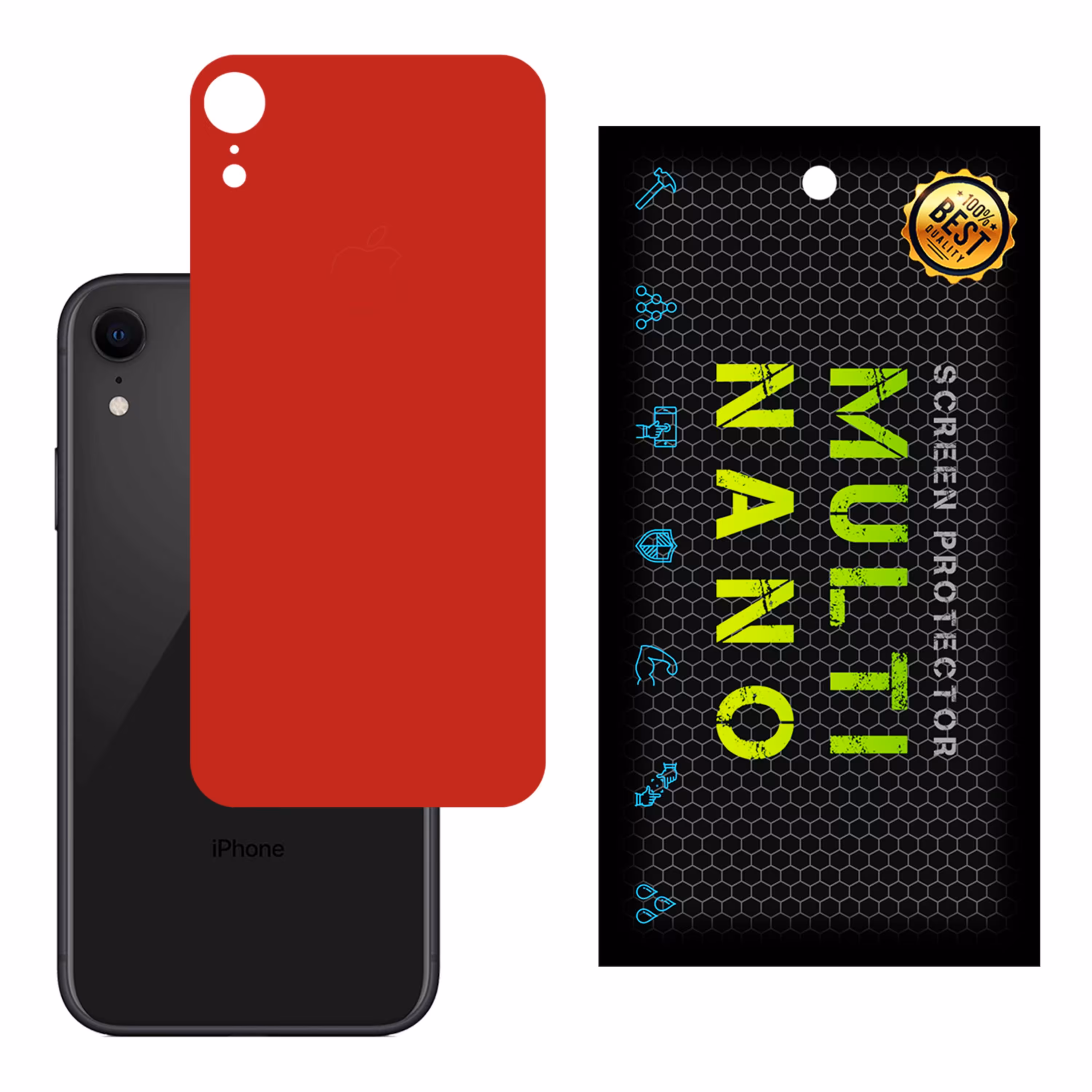 برچسب پوششی MultiNano مدل X-F1M-Red برای پشت موبایل اپل iPhone 10R - XR