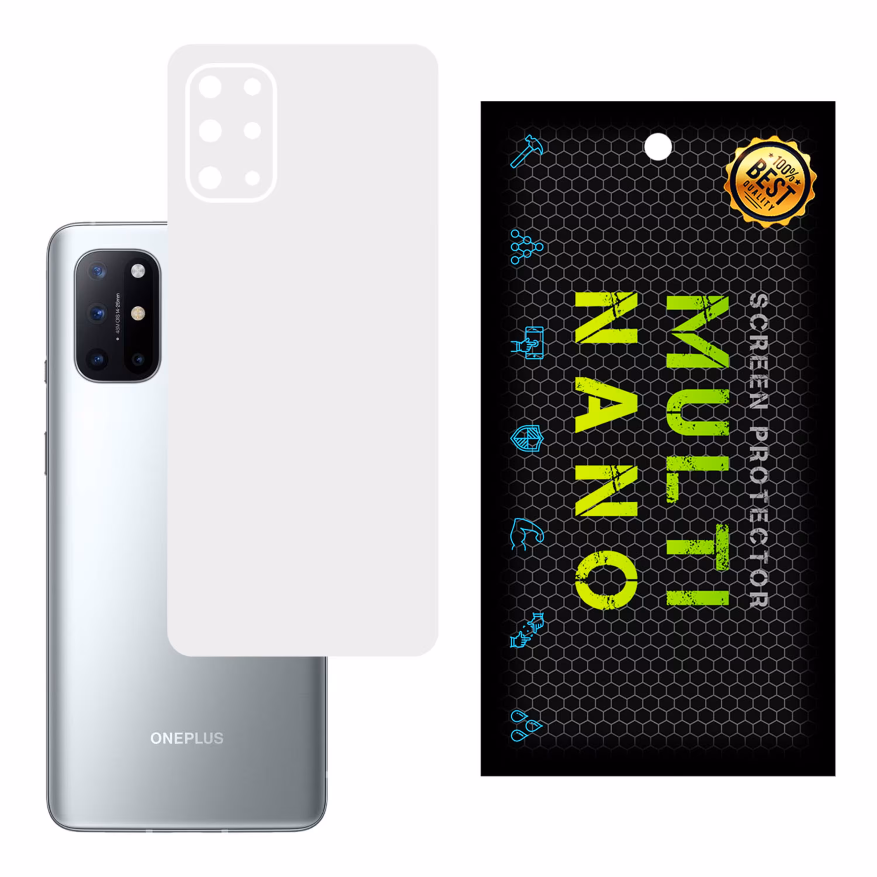 برچسب پوششی MultiNano مدل X-F1M- White برای پشت موبایل وان پلاس 8T 