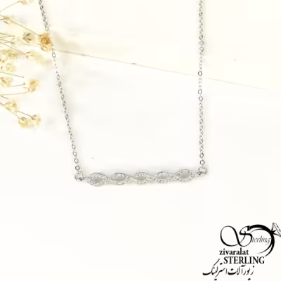 گردنبند نقره عیار925 موج دار