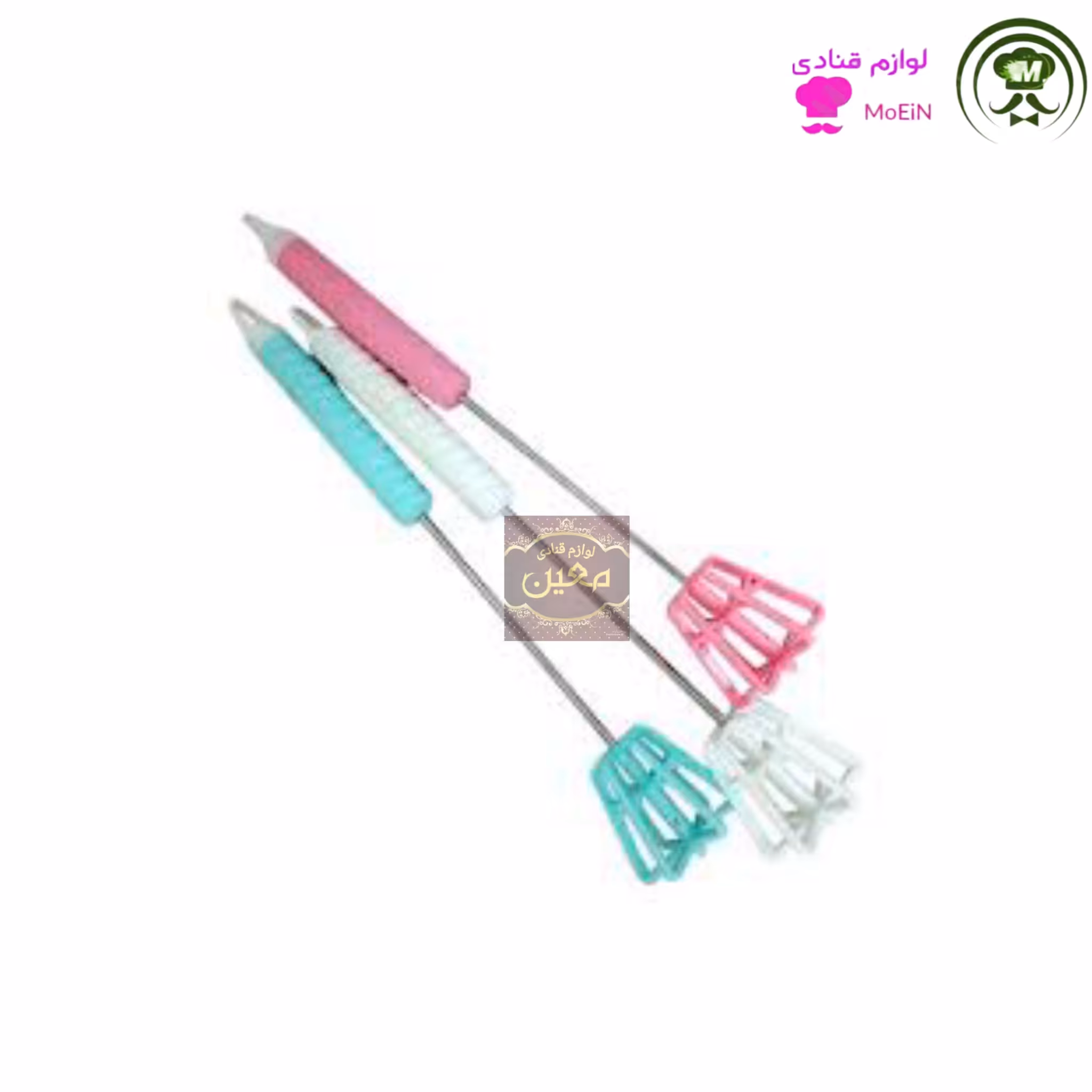 همزن دستی چرخشی پلاستیکی  رنگی 30 سانت