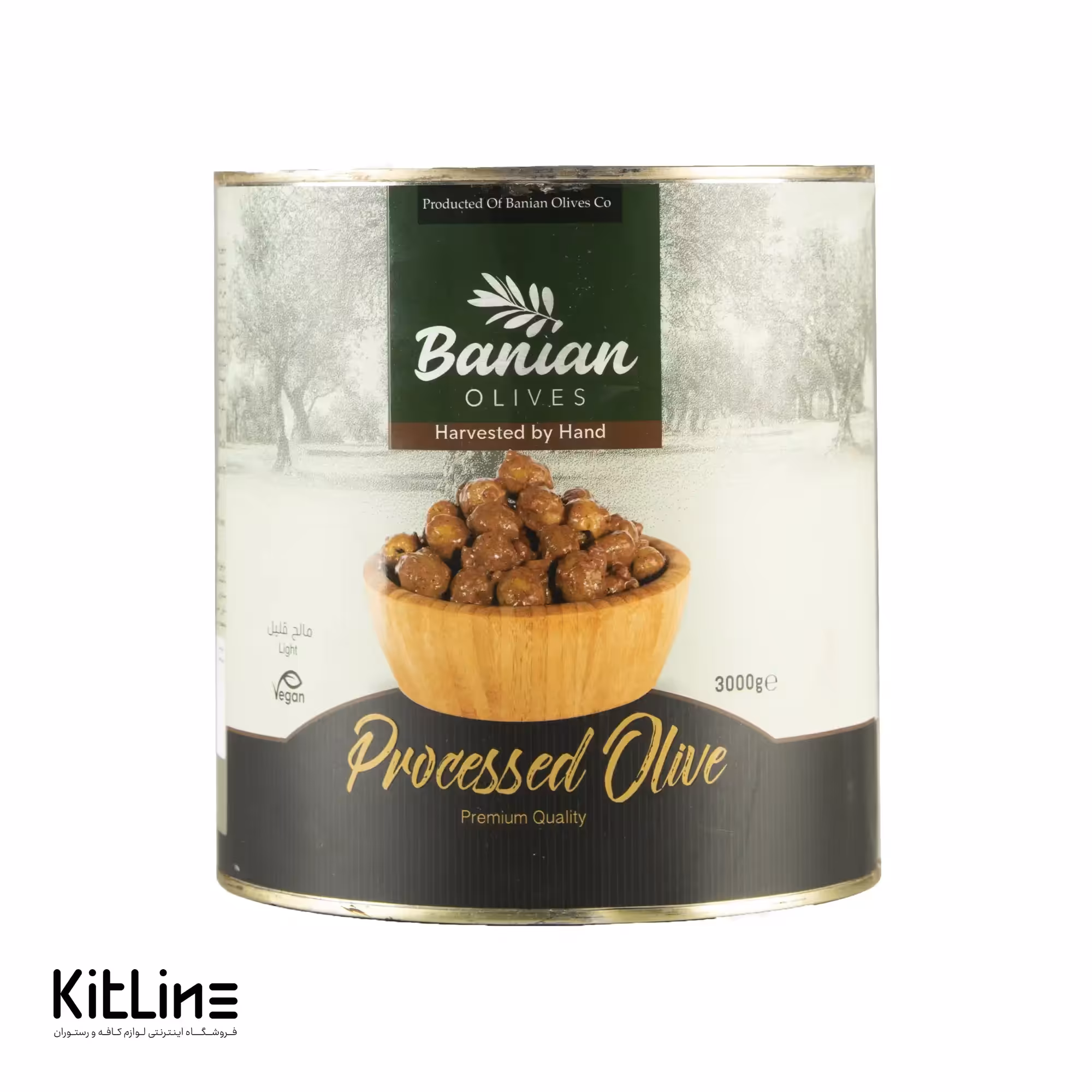 کنسرو زیتون پرورده بانیان 3 کیلوگرمی