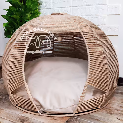 جای خواب سگ و گربه مدل موکا دنج با پنجره