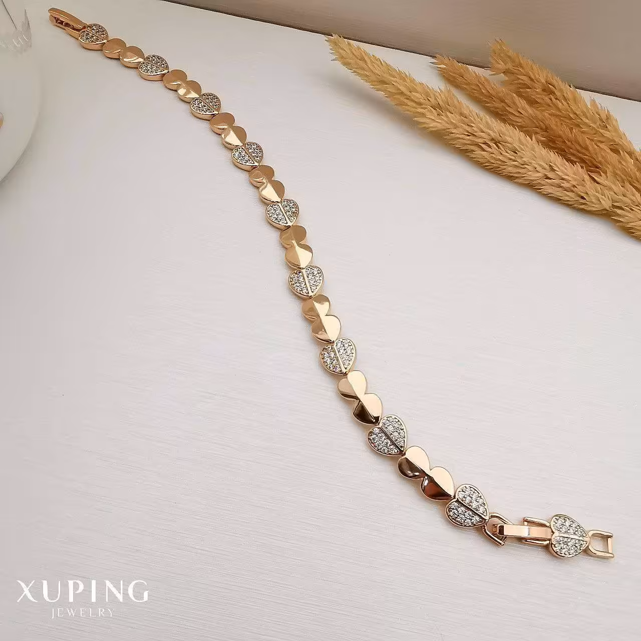 دستبند قلبی نگین دار مارک ژوپینگ