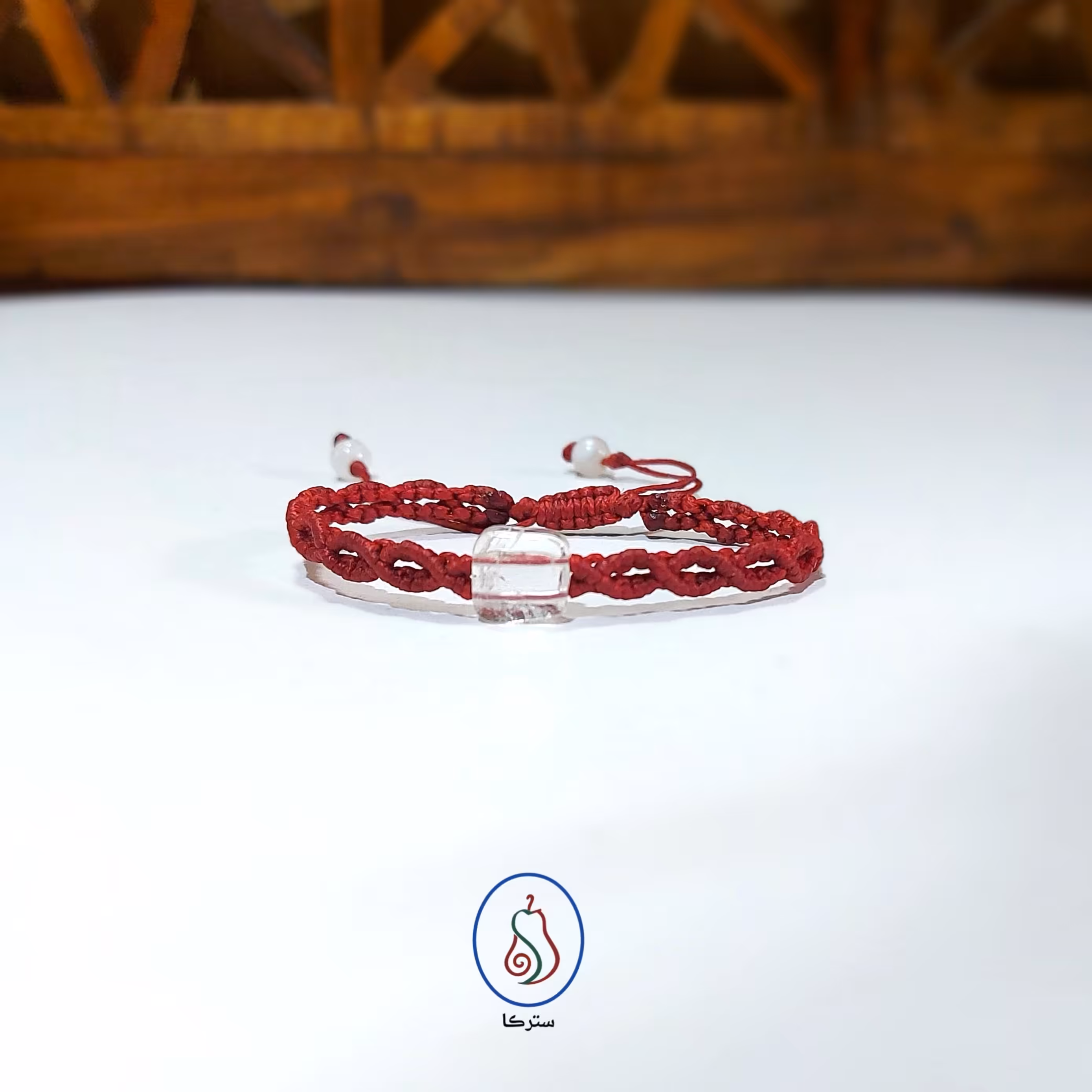 دستبند سنگ دُر میکرو مکرومه بافی 