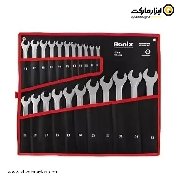 ست آچار یکسر تخت یکسر رینگ رونیکس 22 عددی مدل RH-2159