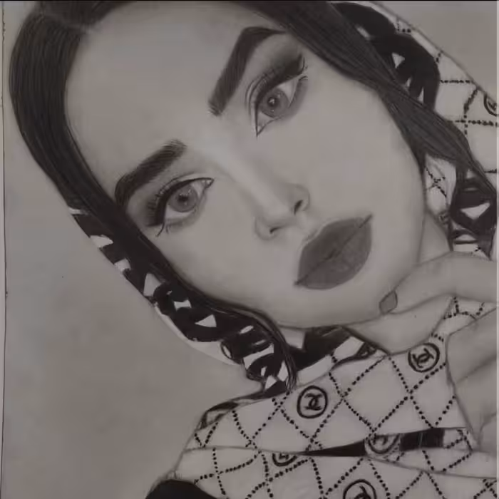 طراحی چهره با سیاه قلم سفارشی