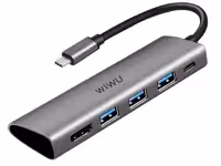 هاب تایپ سی 5 پورت ویوو WiWU Type-C Multiport Adapter 5-in-1 Alpha 531H