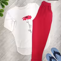 ست 7034 تیشرت شلوار پنبه سایز بزرگ ارسال رایگان رنگبندی 