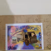 پازل سه بعدی چوبی طرح کمپرسی-پازل چوبی-جورچین