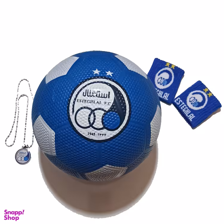 توپ فوتبال استقلال به همراه مچ بند و گردنبند