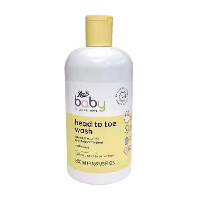 ​شامپو مو و بدن Head to toe کودک بوتس بی بی Boots Baby حجم 500 میل