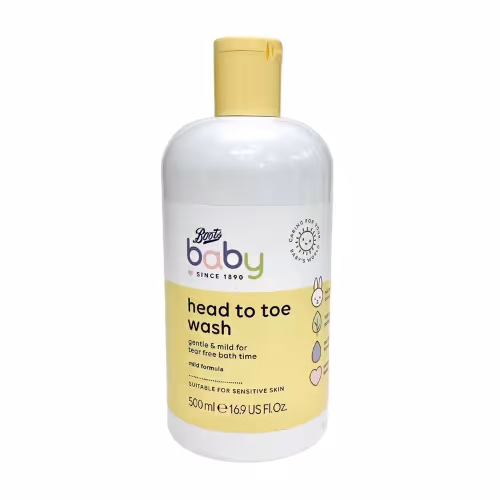 ​شامپو مو و بدن Head to toe کودک بوتس بی بی Boots Baby حجم 500 میل