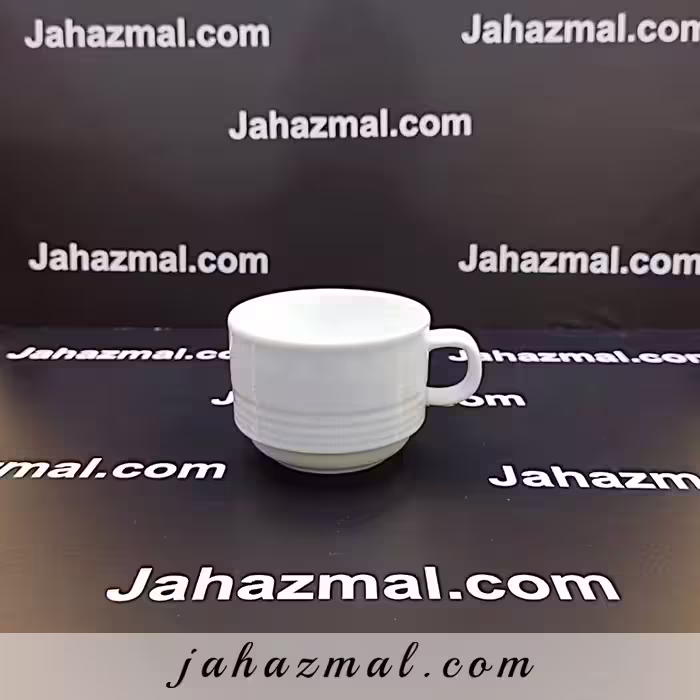 فنجان چای خوری هتلی سفید چینی زرین