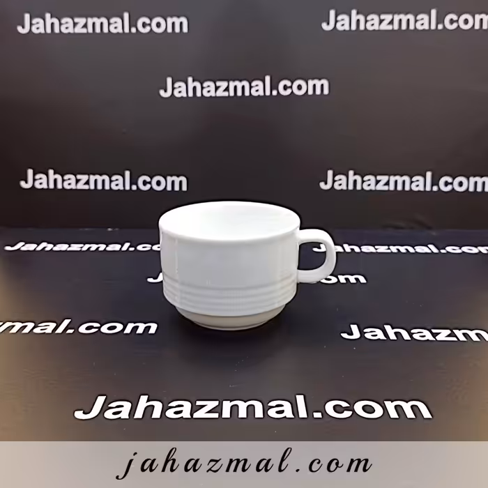 فنجان چای خوری هتلی سفید چینی زرین