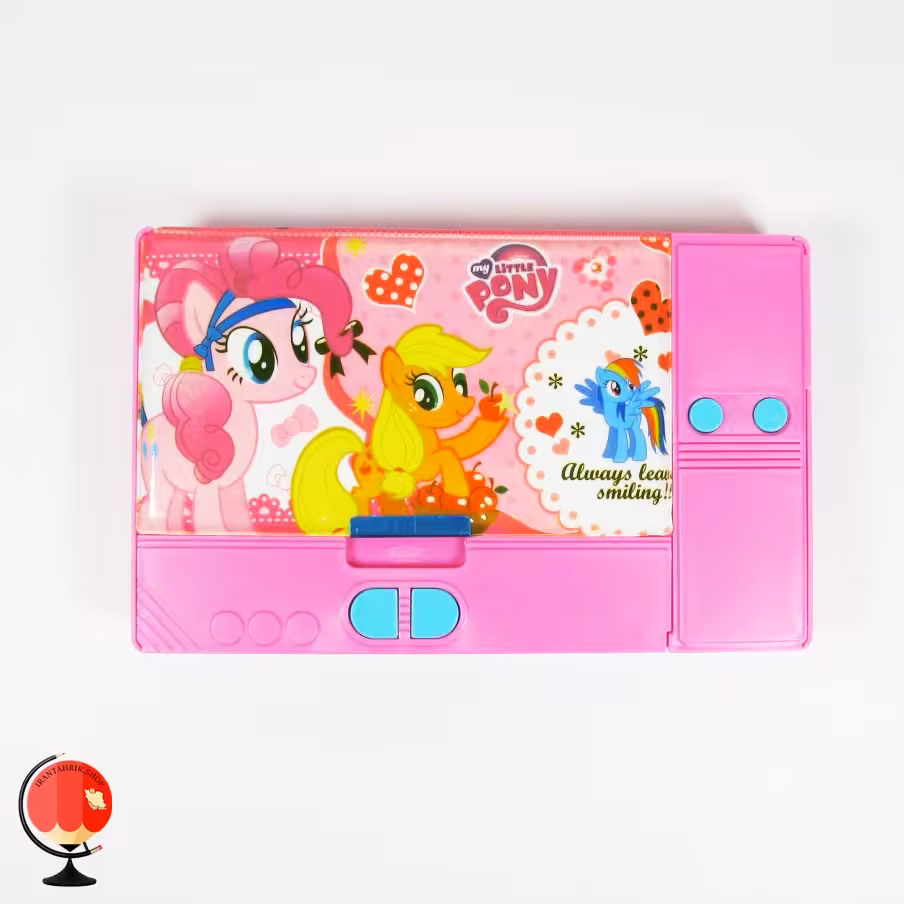 جامدادی دخترانه کتابی بزرگ آهنربایی طرح پونی