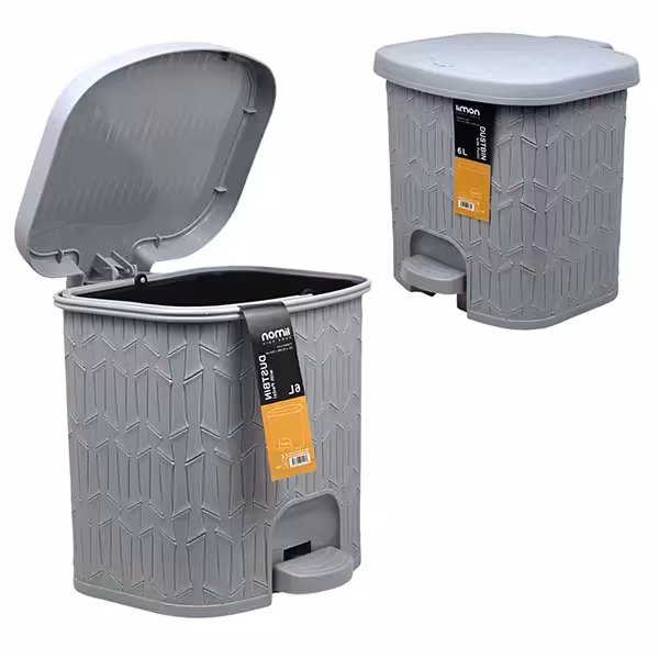 سطل  4 گوش بامبو متوسط  6 لیتری لیمون