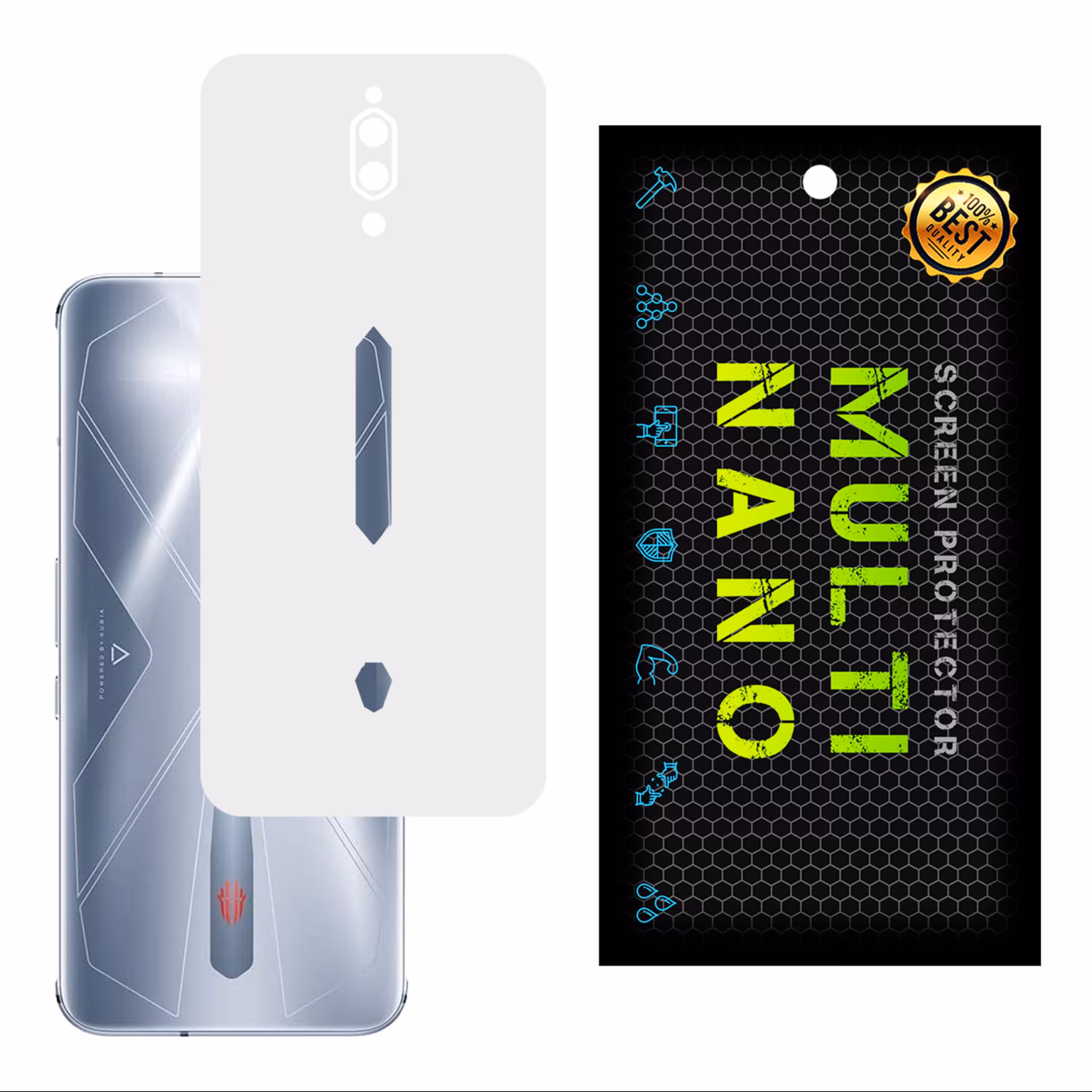 برچسب پوششی MultiNano مدل X-F1M- White    موبایل  زد تی ایی  Nubia Red Magic  5S