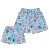 ست مایو شورتی پدر و پسر طرح خرچنگ Archimede Boy Men Boxer Crab