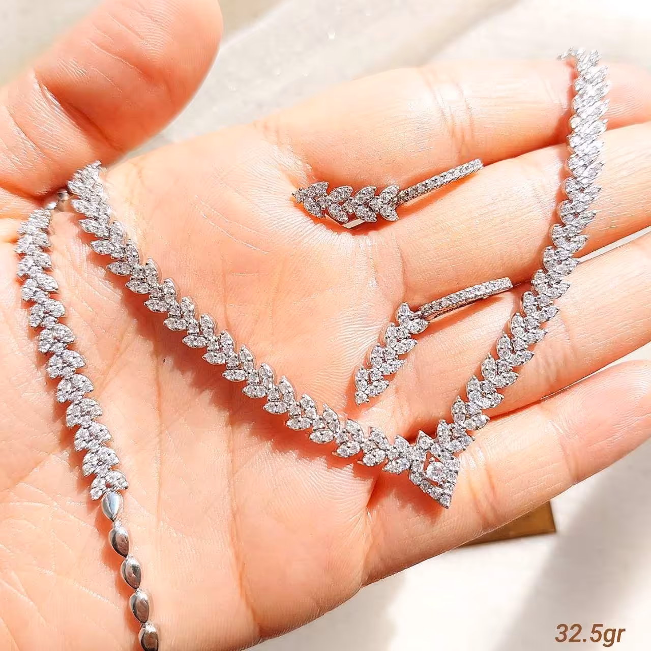 سرویس نقره جواهری 33g