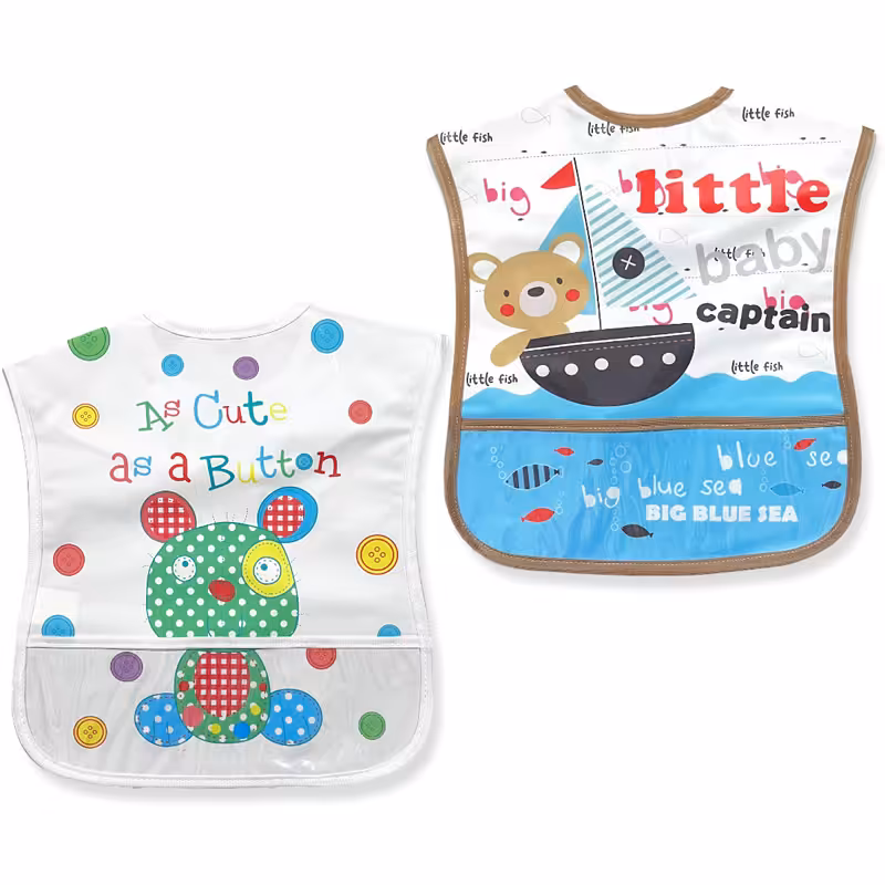 پیشبند غذاخوری پلاستیکی بچه گانه تک عددی طرح خرس لیون بیر Lion Bear