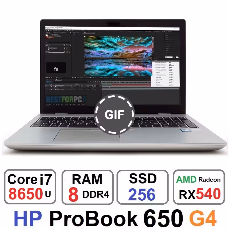 لپ تاپ HP ProBook 650 G4 Core i7 8650u رم 8 گیگ