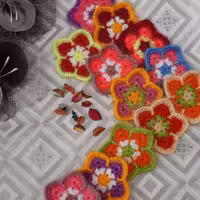 اسکاج همه کاره بافتنی مدل 5ضلعی  