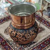 پارچ سیاه قلم بزرگ دسته طرح دار 