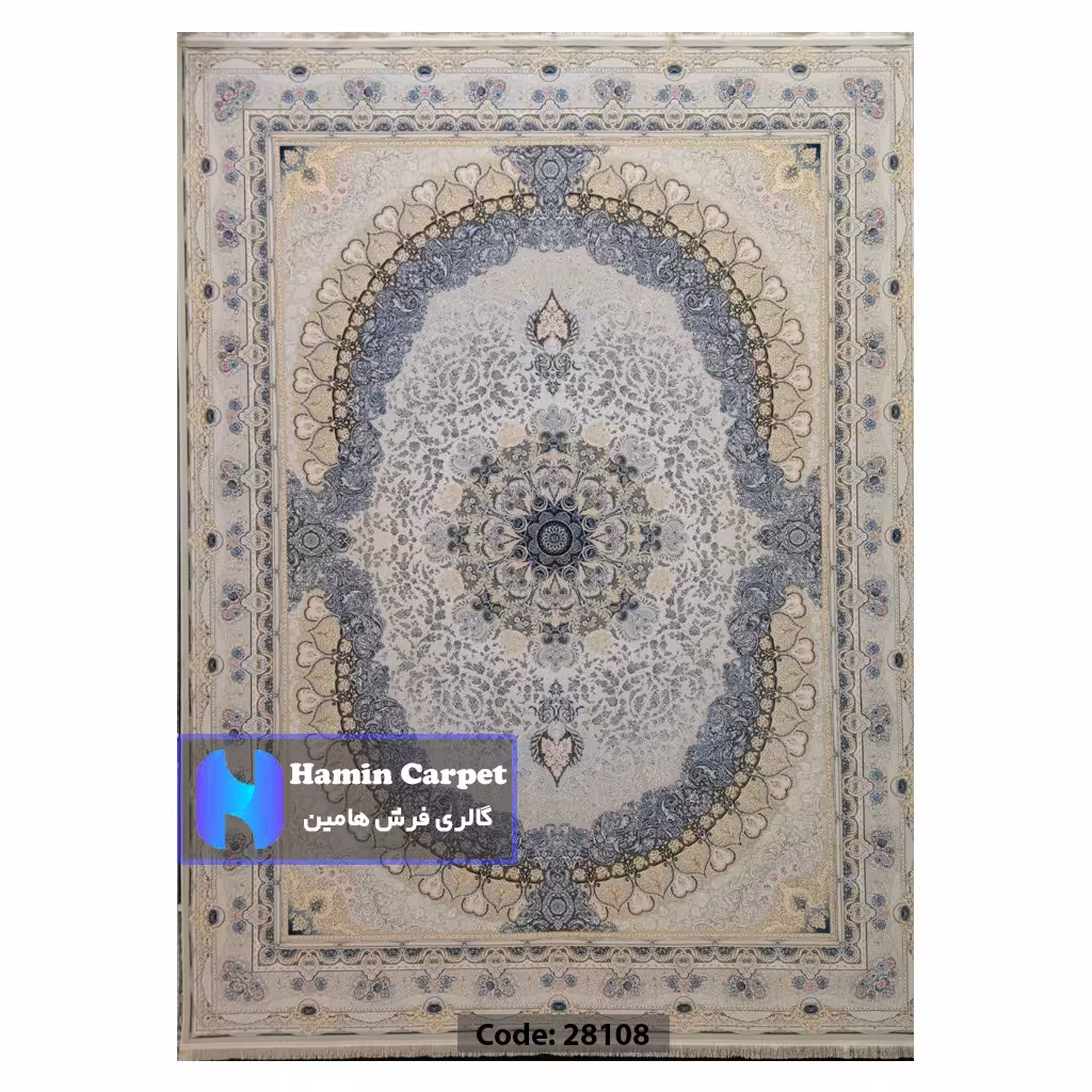 فرش 12 متری 1200 شانه تراکم 3600  نخ اکلریک گل برجسته کد AR28108