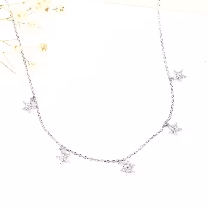 گردنبند آویز ستاره دار عیار925 کد 9448