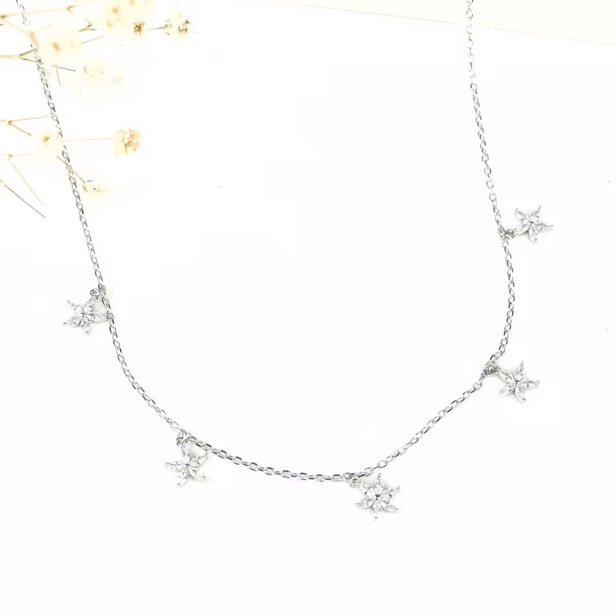 گردنبند آویز ستاره دار عیار925 کد 9448