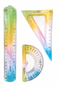 ست خط کش و گونیا و نقاله ژله ای 92690 اسکول فنس schoolfans