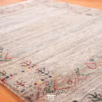 گبه ( دستبافت ) ریزبافت طرح مدرن کد 124 سایز 96 در 70 سانتی متر