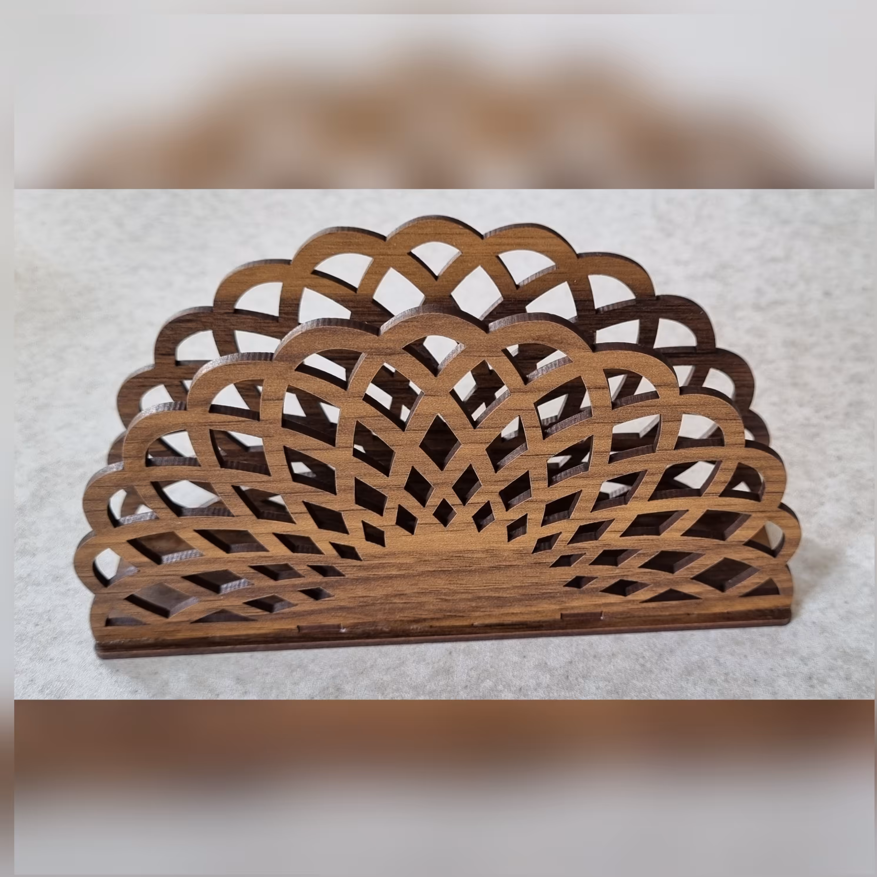 جادستمال کاغذی رومیزی چوبی سایز 18 در 10 در 4 سانت