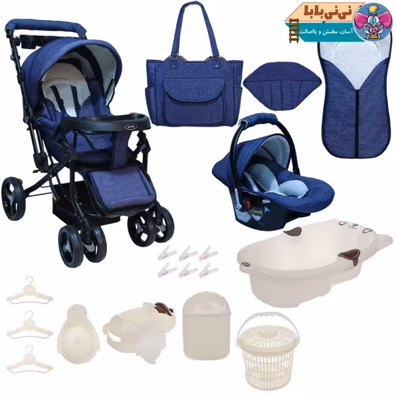 ست 13تکه کالسکه دلیجان طرح baby4life کد S202