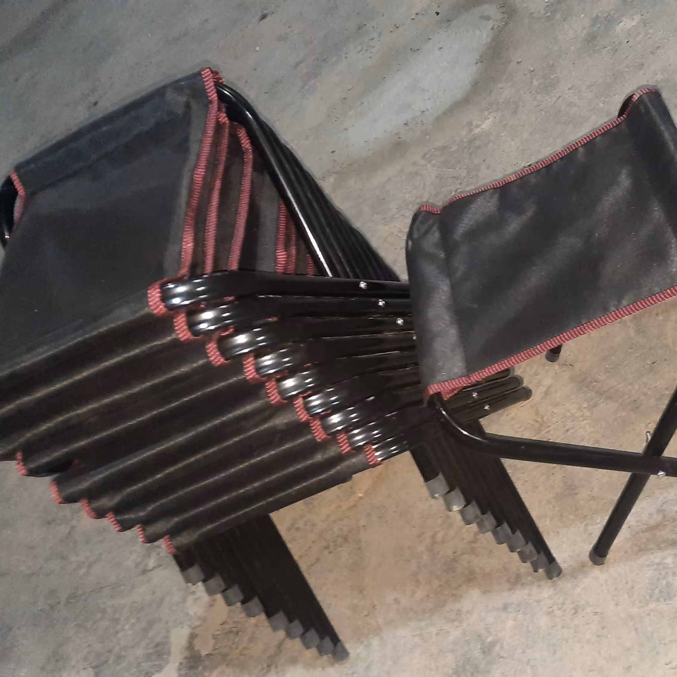 صندلی تاشو 4 عددی صندلی مسافرتی صندلی کمپینگ پارچه برزنتی قابل تحمل وزن بالا