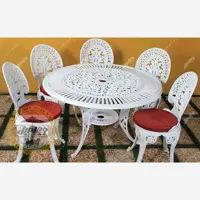 میز و صندلی طاووسی یا چکاوک آلومینیومی 6نفره ارسال به روش پس کرایه 