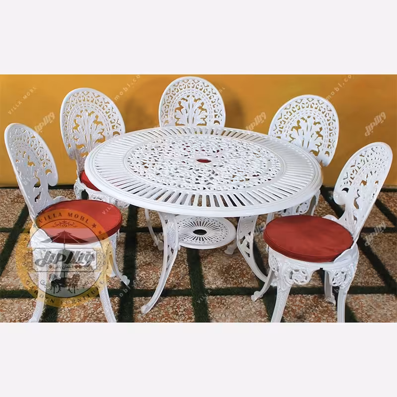 میز و صندلی طاووسی یا چکاوک آلومینیومی 6نفره ارسال به روش پس کرایه 