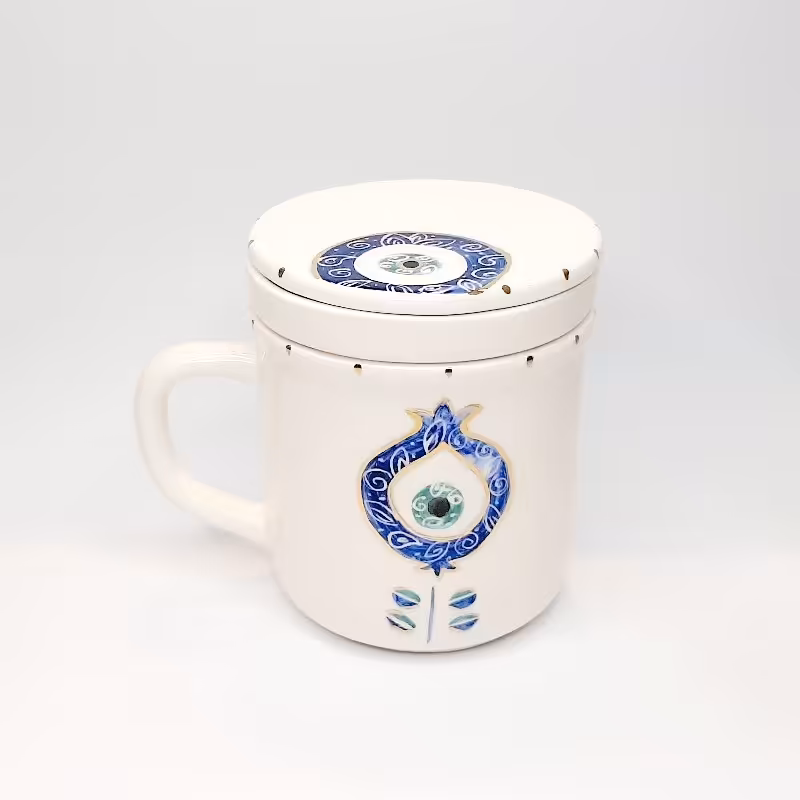 ماگ دمنوش با طرح چشم نظر کدjd9010