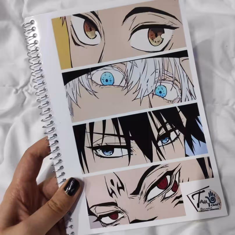دفتر سیمی طرح چشم های انیمه جوجیتسو کایزن