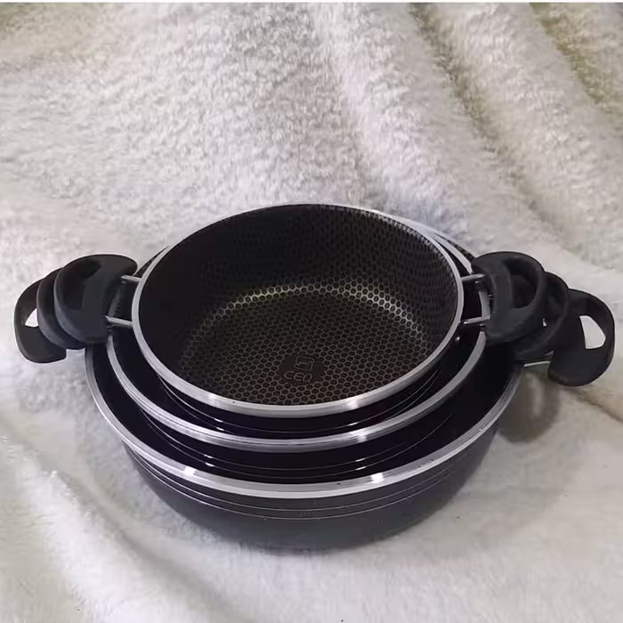 ماهیتابه  تفلون زنبوری سرویس 3تایی
