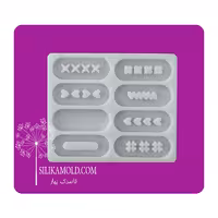 قالب سیلیکونی رزین گیره مو مدل بیضی کد G-BZ1