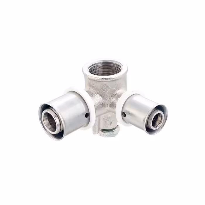 سه راهی پرسی 90 دیواری 16*1.2*16 (21510) نیوپایپ