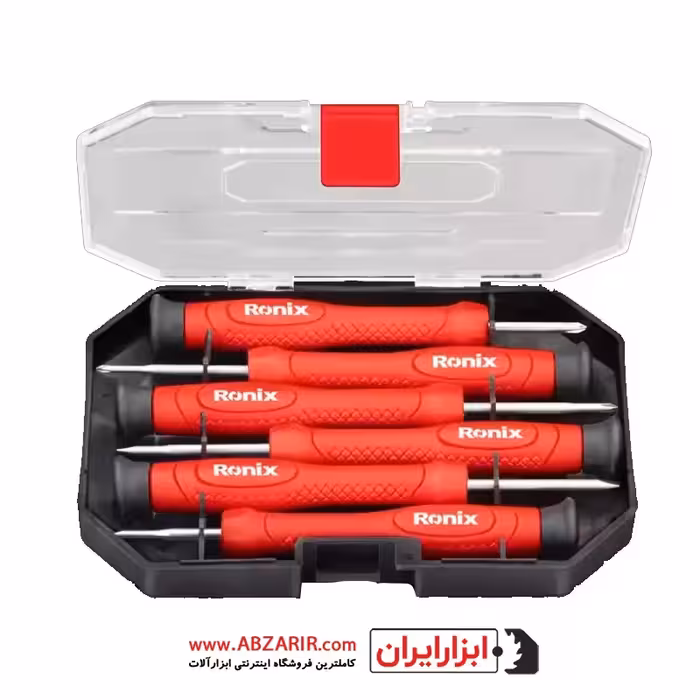 ست 6 عددی پیچ گوشتی ساعتی دسته پلاستیکی رونیکس مدل RH-2712