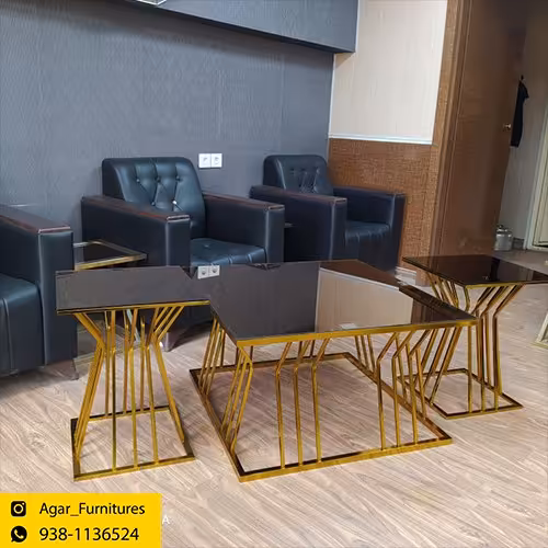 میز جلو مبلی و عسلی فلزی مدل کلاسیک