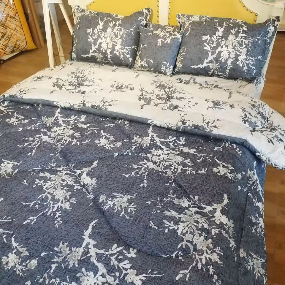  روتختی میکرو پنبه کد 354 سفید طوسی دو رو 