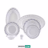 سرویس چینی زرین 29پارچه فرانسیس سرمه ای سری نئوکلاسیک