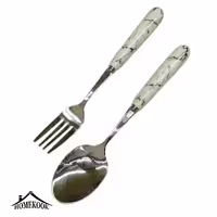 قاشق چنگال دسته سرامیک مشکی KARAJA